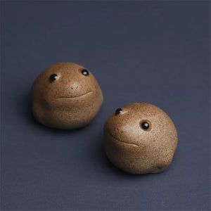 Handmade Ceramic Frog Tea Pet