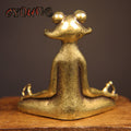 Zen Frog Meditation Statue
